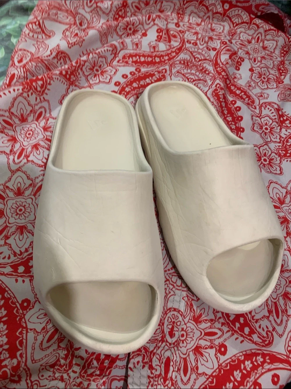 adidas Yeezy Men's tan Slide Sandals - Open-Toe Comfort